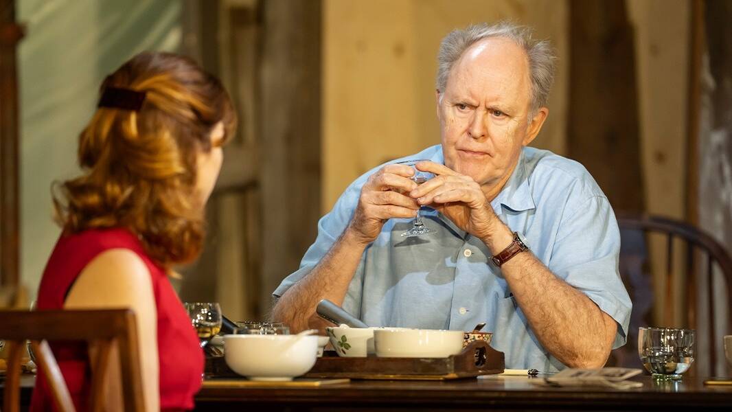 19 Aya Cash and John Lithgow in Giant at the Harold Pinter Theatre c Johan Persson 1