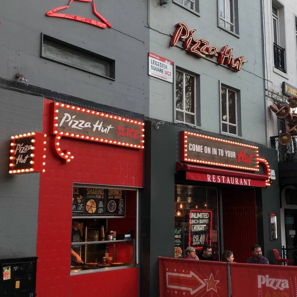 Pizza Hut Store front Leicester Square